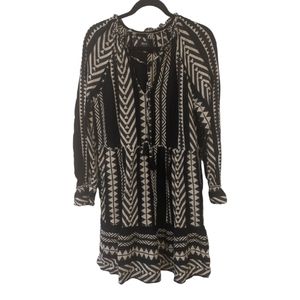 Maeve Anthropologie Dominique Black White Tunic Dress. Large